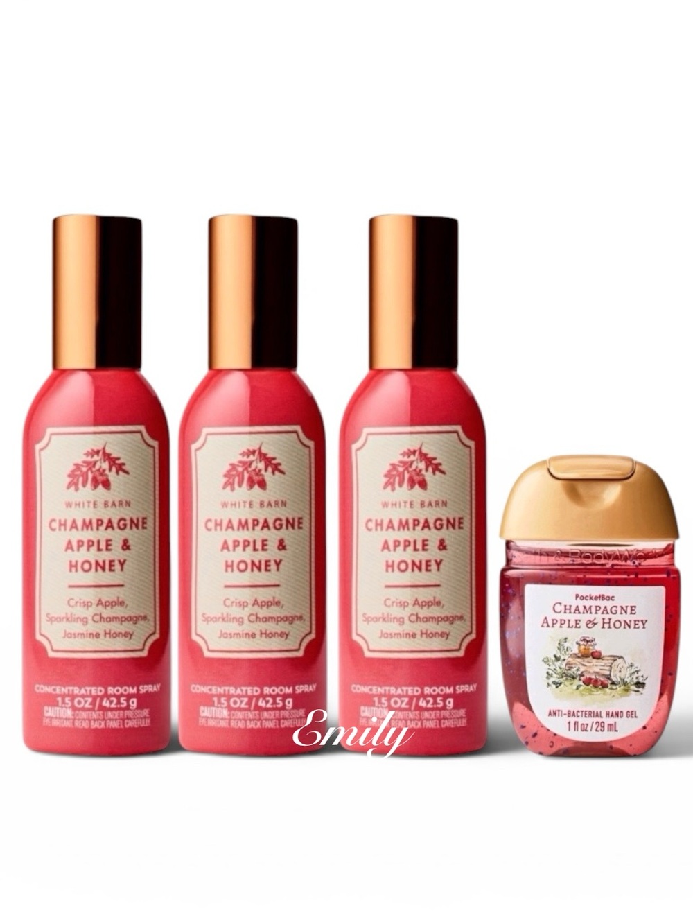 3X CHAMPAGNE APPLE & HONEY Bath & Body Works Room Sprays